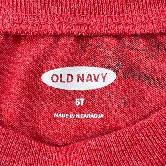 Old Navy Tshirt Boys 5T Red Dinosaurs Long Sleeve Crew Neck - Picture 2 of 6